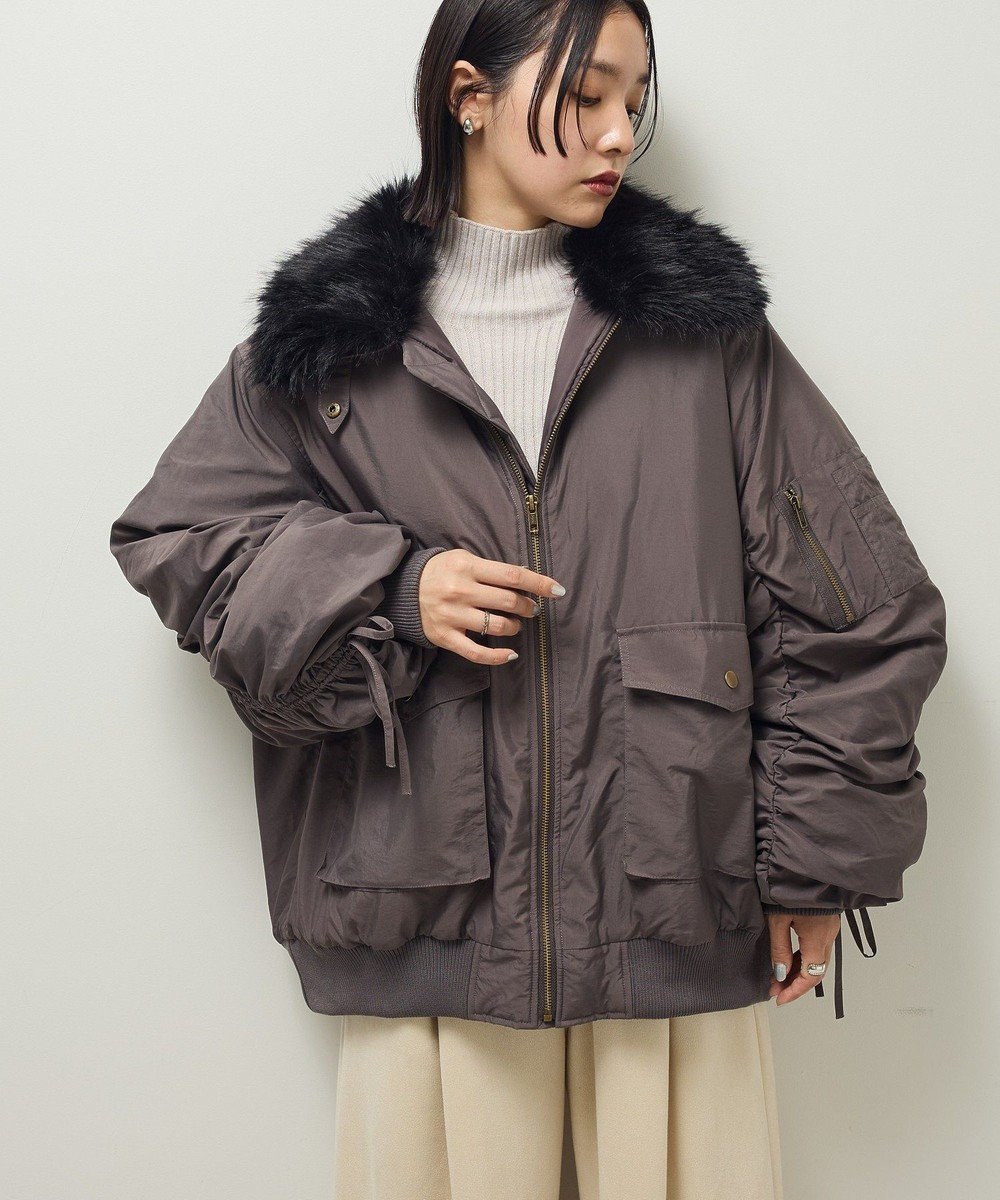 【グリーンパークス/Green Parks】の・swing by ティペット付ミリタリーブルゾン 人気、トレンドファッション・服の通販 founy(ファニー) 　ファッション　Fashion　レディースファッション　Fashion for Women　アウター　Coat / Outerwear Collection　レディースジャケット・軽アウター　Jackets　ブルゾンジャケット・スポーティアウター　Blouson Jackets　おすすめ　Recommended / Our Picks　ギャザー　Gathered, Ruffled　ジャケット　Jacket, Outerwear　フラップ　Flap, Flap Pocket　ブルゾン　Blouson, Bomber Jacket　ポケット　Pocket, Pocket Detail　ミリタリー　Military, Army Style　A/W・秋冬　Autumn/Winter　 other-1|ID: prp329100004774553 ipo3291000000035631059