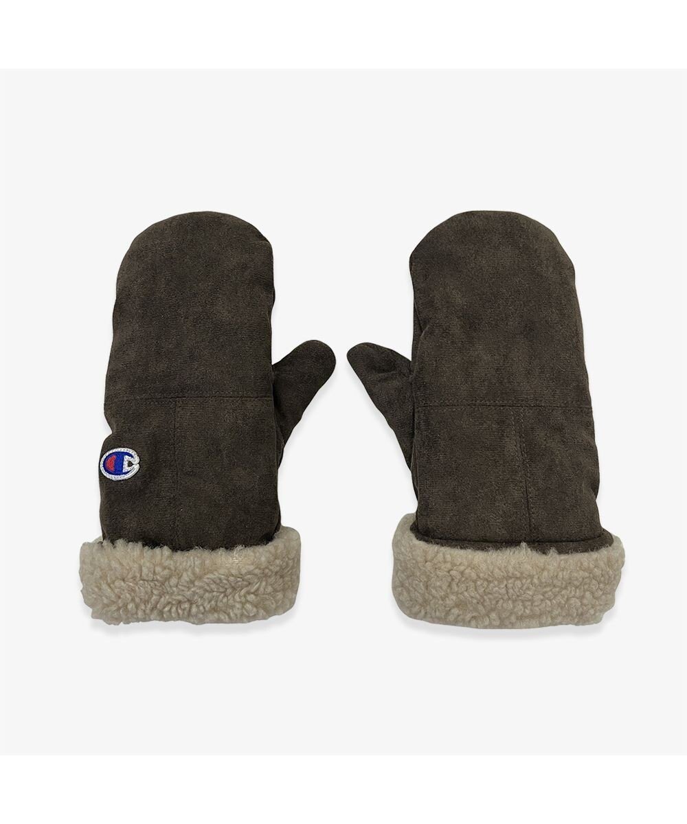 【林八百吉商店/HAYASHIYAOKICHI】のChampion スエードボアミトングローブ インテリア・キッズ・メンズ・レディースファッション・服の通販 founy(ファニー) 　ファッション　Fashion　レディースファッション　Fashion for Women　手袋　Gloves & Mittens　おすすめ　Recommended / Our Picks　シンプル　Simple, Minimal　スマホ　Smartphone, Mobile Device　ピーチ　Peach, Soft Touch　A/W・秋冬　Autumn/Winter　防寒　Cold Protection, Winter-Ready　ブラウン|ID: prp329100004774556 ipo3291000000035601827