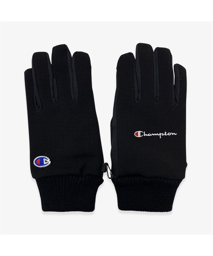 【林八百吉商店/HAYASHIYAOKICHI】のChampion ストレッチツイルグローブ インテリア・キッズ・メンズ・レディースファッション・服の通販 founy(ファニー) https://founy.com/ ファッション Fashion レディースファッション Fashion for Women 手袋 Gloves & Mittens ストレッチ Stretch, Stretchy Fabric スマホ Smartphone, Mobile Device スリット Slit, Slit Detail A/W・秋冬 Autumn/Winter 防寒 Cold Protection, Winter-Ready |ID: prp329100004774557 ipo3291000000035514670