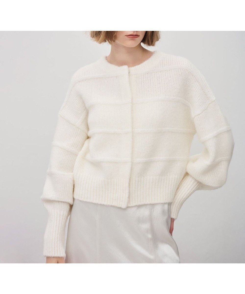 【アンクレイヴ/uncrave】のフィラメントモヘアニット 2WAYカーディガン インテリア・キッズ・メンズ・レディースファッション・服の通販 founy(ファニー) 　ファッション　Fashion　レディースファッション　Fashion for Women　トップス・カットソー　Cut & Sew Tops　ニット　Knit Tops & Sweaters　カーディガン・羽織り　Layered Style Cardigans　カーディガン　Cardigan, Knitwear　スリーブ　Sleeve, Long Sleeve / Short Sleeve　トレンド　Trend, Trending Now　ボーダー　Border, Stripe　エレガント 上品　Elegant　A/W・秋冬　Autumn/Winter　オフ|ID: prp329100004774560 ipo3291000000034606173