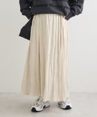 【グリーンパークス/Green Parks】のシャイニーサテンセルフプリーツギャザーフレアスカート Ivory|ID: prp329100004774564 ipo3291000000035630432