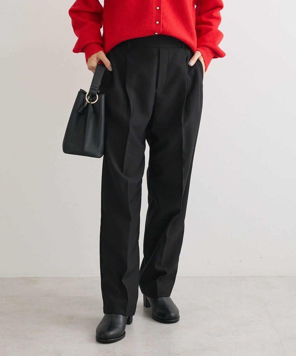 【グリーンパークス/Green Parks】のあったか裏起毛きれいシルエットパンツ インテリア・キッズ・メンズ・レディースファッション・服の通販 founy(ファニー) ファッション Fashion レディースファッション Fashion for Women パンツ Pants & Trousers おすすめ Recommended / Our Picks センター Center, Center Line ポケット Pocket, Pocket Detail A/W・秋冬 Autumn/Winter Black|ID: prp329100004774565 ipo3291000000035627858