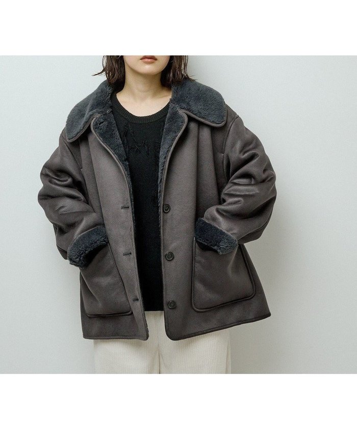 【グリーンパークス/Green Parks】のフェイクムートンジャケット インテリア・キッズ・メンズ・レディースファッション・服の通販 founy(ファニー) https://founy.com/ ファッション Fashion レディースファッション Fashion for Women アウター Coat / Outerwear Collection コート・ロングコート・ピーコート Long Coats, Peacoats & More レディースジャケット・軽アウター Jackets おすすめ Recommended / Our Picks ウォーム Warm Fabric ジャケット Jacket, Outerwear トレンド Trend, Trending Now ハイネック High Neck, Mock Neck フェイクムートン Faux Shearling, Faux Mouton フォルム Silhouette, Form ボックス Boxy, Box Shape ポケット Pocket, Pocket Detail A/W・秋冬 Autumn/Winter |ID: prp329100004774578 ipo3291000000034606305