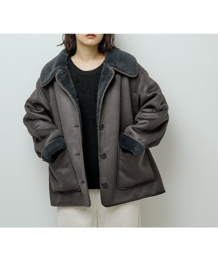 【グリーンパークス/Green Parks】のフェイクムートンジャケット インテリア・キッズ・メンズ・レディースファッション・服の通販 founy(ファニー) https://founy.com/ ファッション Fashion レディースファッション Fashion for Women アウター Coat / Outerwear Collection コート・ロングコート・ピーコート Long Coats, Peacoats & More レディースジャケット・軽アウター Jackets おすすめ Recommended / Our Picks ウォーム Warm Fabric ジャケット Jacket, Outerwear トレンド Trend, Trending Now ハイネック High Neck, Mock Neck フェイクムートン Faux Shearling, Faux Mouton フォルム Silhouette, Form ボックス Boxy, Box Shape ポケット Pocket, Pocket Detail A/W・秋冬 Autumn/Winter |ID: prp329100004774578 ipo3291000000035630461