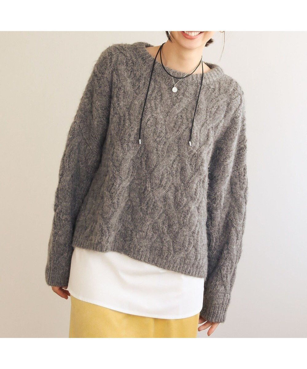 【グリーンパークス/Green Parks】のふわふわケーブルニットプルオーバー 人気、トレンドファッション・服の通販 founy(ファニー) ファッション Fashion レディースファッション Fashion for Women トップス・カットソー Cut & Sew Tops ニット Knit Tops & Sweaters カジュアルプルオーバー・ニットトップス Pullovers & Knit Tops / Casual Pullovers おすすめ Recommended / Our Picks セーター Sweater, Knitwear ボトム Bottoms, Lower Wear ポケット Pocket, Pocket Detail リラックス Relax, Relaxed Fit A/W・秋冬 Autumn/Winter other-1|ID: prp329100004774579 ipo3291000000034606308