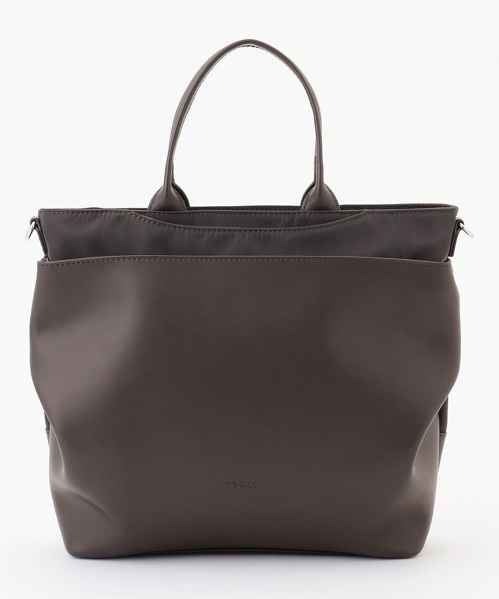 【イザック/Y'SACCS】のシルキーリュクス2WAYトートバッグ インテリア・キッズ・メンズ・レディースファッション・服の通販 founy(ファニー) 　ファッション　Fashion　レディースファッション　Fashion for Women　バッグ　Bags　スマート　Smart, Elegant　ドレープ　Drape, Draping Fabric　ポケット　Pocket, Pocket Detail　マグネット　Magnet, Magnetic Closure　マニッシュ　Mannish, Boyish　リュクス　Luxury, Elegant, High-End, Chic　エレガント 上品　Elegant　ダークチョコ|ID: prp329100004774587 ipo3291000000034606347