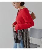 【アメリカンホリック/AMERICAN HOLIC】のバイパチヘンリーネックリブニットプルオーバー Red|ID: prp329100004774592 ipo3291000000034606366
