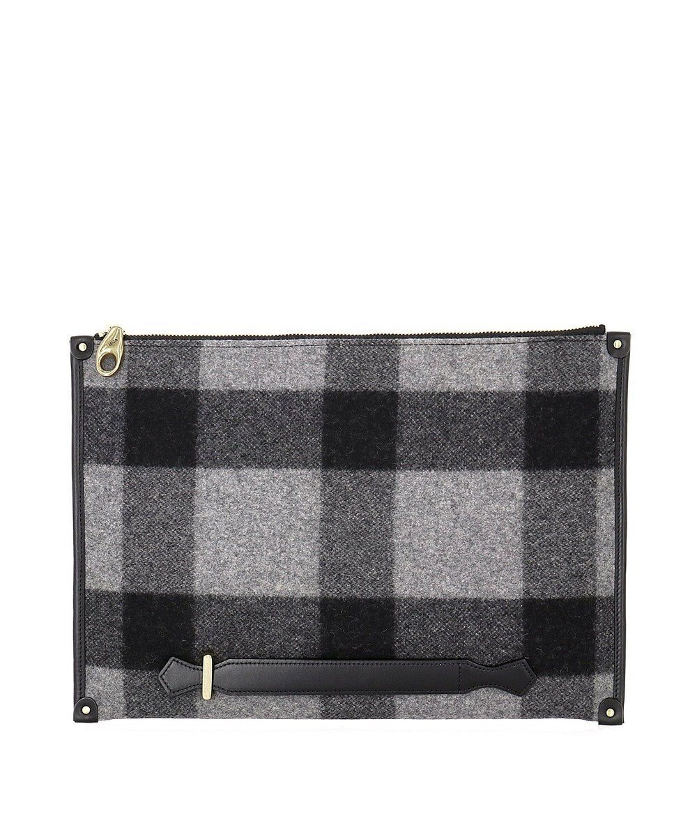 【イビサ/IBIZA】のプエブロ ウール/牛革 クラッチバッグ インテリア・キッズ・メンズ・レディースファッション・服の通販 founy(ファニー) 　ファッション　Fashion　レディースファッション　Fashion for Women　バッグ　Bags　クラッチ　Clutch, Clutch Bag　スタンダード　Standard, Basic　財布　Wallet, Purse　チェック　Check, Plaid, Tartan　トレンド　Trend, Trending Now　フォルム　Silhouette, Form　ポケット　Pocket, Pocket Detail　グレー|ID: prp329100004774598 ipo3291000000034606390