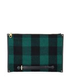 【イビサ/IBIZA】のプエブロ ウール/牛革 クラッチバッグ 緑|ID: prp329100004774598 ipo3291000000034606391