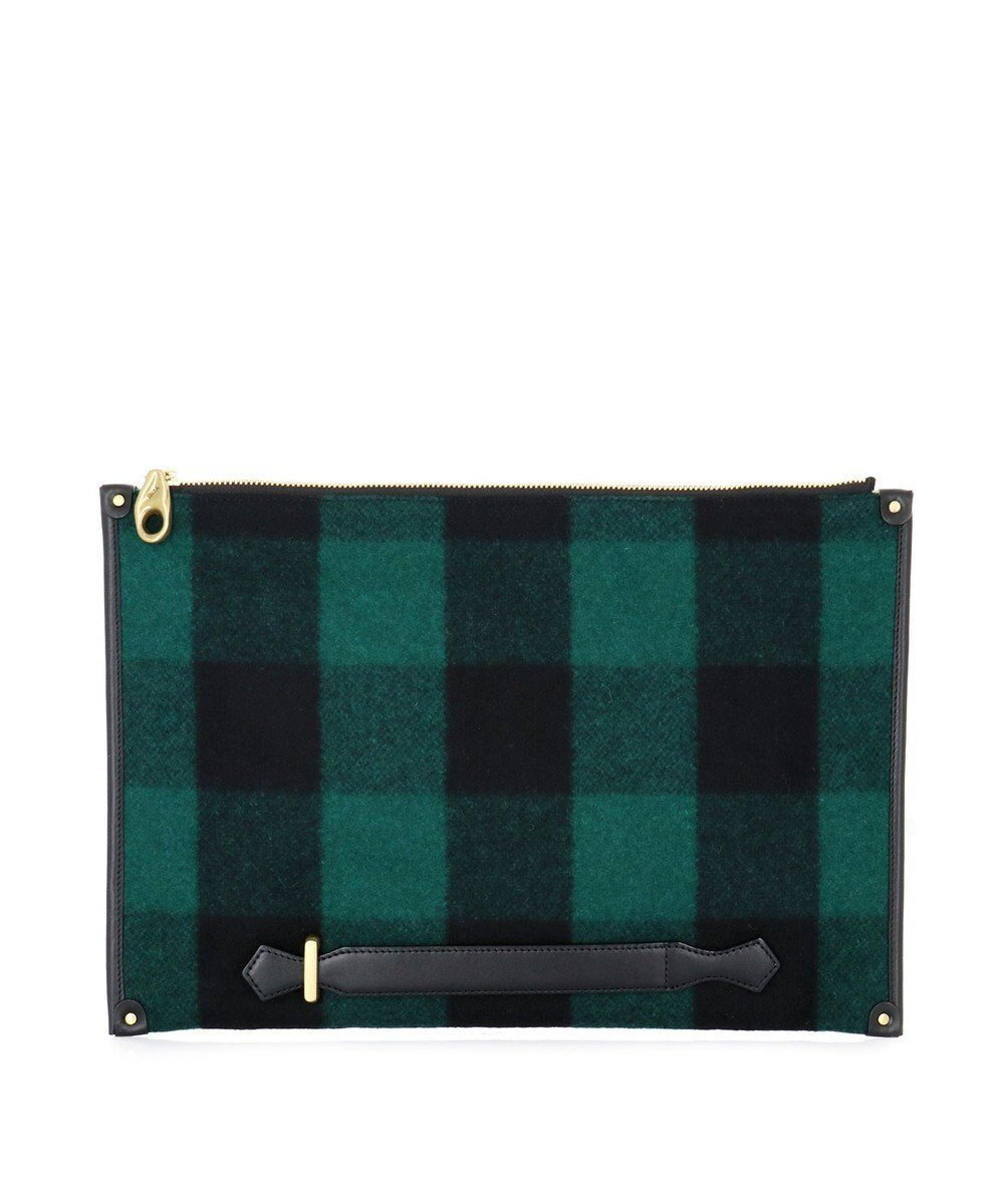 【イビサ/IBIZA】のプエブロ ウール/牛革 クラッチバッグ インテリア・キッズ・メンズ・レディースファッション・服の通販 founy(ファニー) 　ファッション　Fashion　レディースファッション　Fashion for Women　バッグ　Bags　クラッチ　Clutch, Clutch Bag　スタンダード　Standard, Basic　財布　Wallet, Purse　チェック　Check, Plaid, Tartan　トレンド　Trend, Trending Now　フォルム　Silhouette, Form　ポケット　Pocket, Pocket Detail　緑|ID: prp329100004774598 ipo3291000000034606391