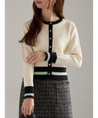 【テチチ/Te chichi】のバイカラークラシカルカーディガン 人気、トレンドファッション・服の通販 founy(ファニー) ファッション Fashion レディースファッション Fashion for Women トップス・カットソー Cut & Sew Tops ニット Knit Tops & Sweaters カーディガン・羽織り Layered Style Cardigans カーディガン Cardigan, Knitwear クラシカル Classical, Vintage-Inspired コンパクト Compact, Small Size シンプル Simple, Minimal セーター Sweater, Knitwear チェック Check, Plaid, Tartan エレガント 上品 Elegant 夏 Summer S/S・春夏 SS, Spring/Summer, Warm Season 無地 Plain, Solid Color A/W・秋冬 Autumn/Winter thumbnail オフホワイト|ID: prp329100004774603 ipo3291000000034606409