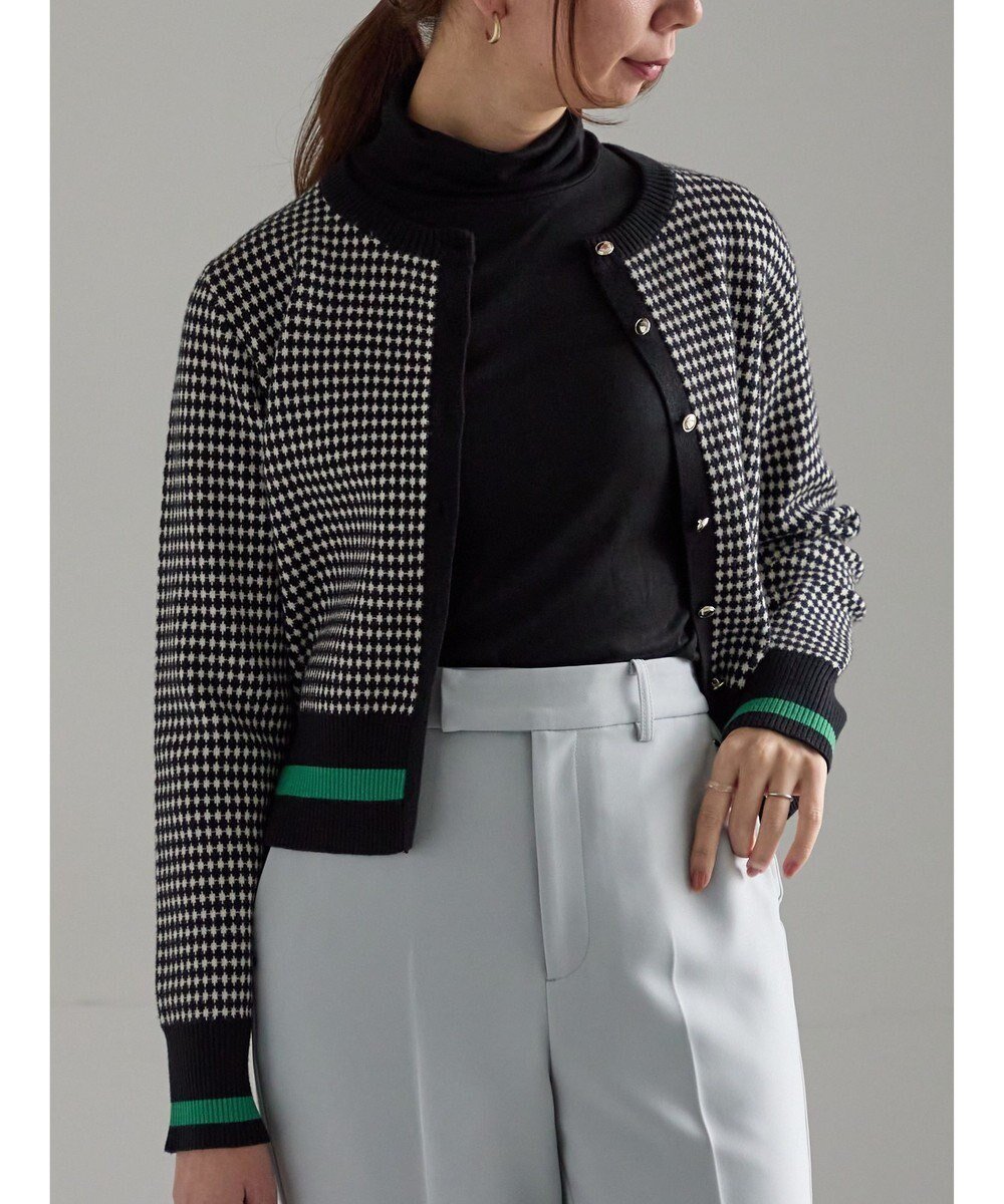 【テチチ/Te chichi】のバイカラークラシカルカーディガン インテリア・キッズ・メンズ・レディースファッション・服の通販 founy(ファニー) ファッション Fashion レディースファッション Fashion for Women トップス・カットソー Cut & Sew Tops ニット Knit Tops & Sweaters カーディガン・羽織り Layered Style Cardigans カーディガン Cardigan, Knitwear クラシカル Classical, Vintage-Inspired コンパクト Compact, Small Size シンプル Simple, Minimal セーター Sweater, Knitwear チェック Check, Plaid, Tartan エレガント 上品 Elegant 夏 Summer S/S・春夏 SS, Spring/Summer, Warm Season 無地 Plain, Solid Color A/W・秋冬 Autumn/Winter ブラック|ID: prp329100004774603 ipo3291000000034606410