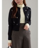 【テチチ/Te chichi】のビジューニットコンパクトカーディガン ブラック|ID: prp329100004774604 ipo3291000000034606414