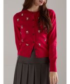 【テチチ/Te chichi】のビジューニットコンパクトカーディガン レッド|ID: prp329100004774604 ipo3291000000034606415