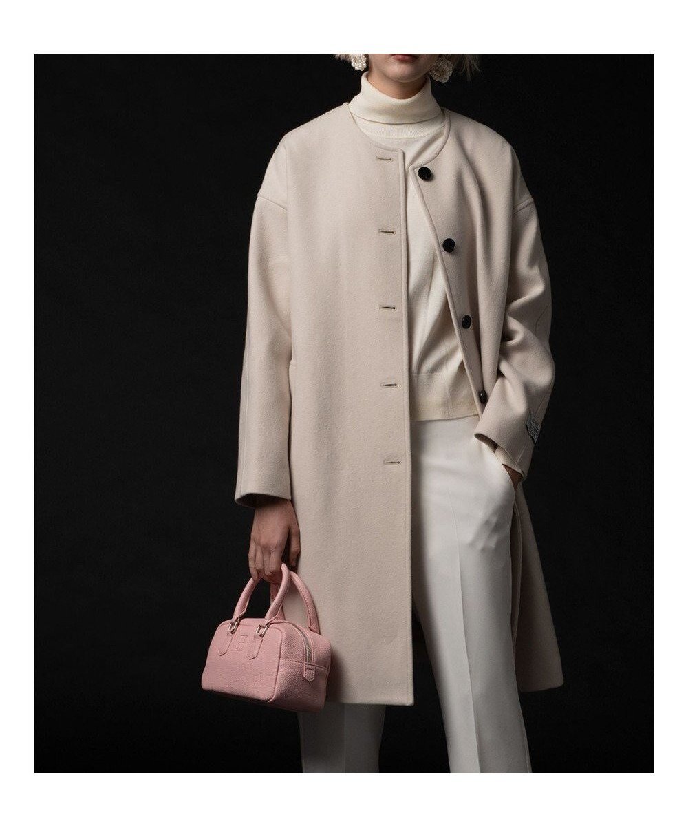 【テチチ/Te chichi】のウールメルトンノーカラーロングコート《2025winter catalog item》 インテリア・キッズ・メンズ・レディースファッション・服の通販 founy(ファニー) ファッション Fashion レディースファッション Fashion for Women アウター Coat / Outerwear Collection コート・ロングコート・ピーコート Long Coats, Peacoats & More レディースジャケット・軽アウター Jackets 2025年 2025 2025-2026秋冬・A/W Autumn/Winter 2025–26 AW25–26 冬 Winter / This Winter おすすめ Recommended / Our Picks ジャケット Jacket, Outerwear ハイネック High Neck, Mock Neck ロング Long, Long-Length ワンポイント One Point, Statement Accent エレガント 上品 Elegant 夏 Summer S/S・春夏 SS, Spring/Summer, Warm Season A/W・秋冬 Autumn/Winter ベージュ|ID: prp329100004774606 ipo3291000000034768542
