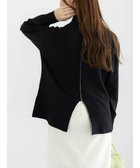 【テチチ/Te chichi】のバックスリットスタンドネックプルオーバー ブラック|ID: prp329100004774609 ipo3291000000034779230