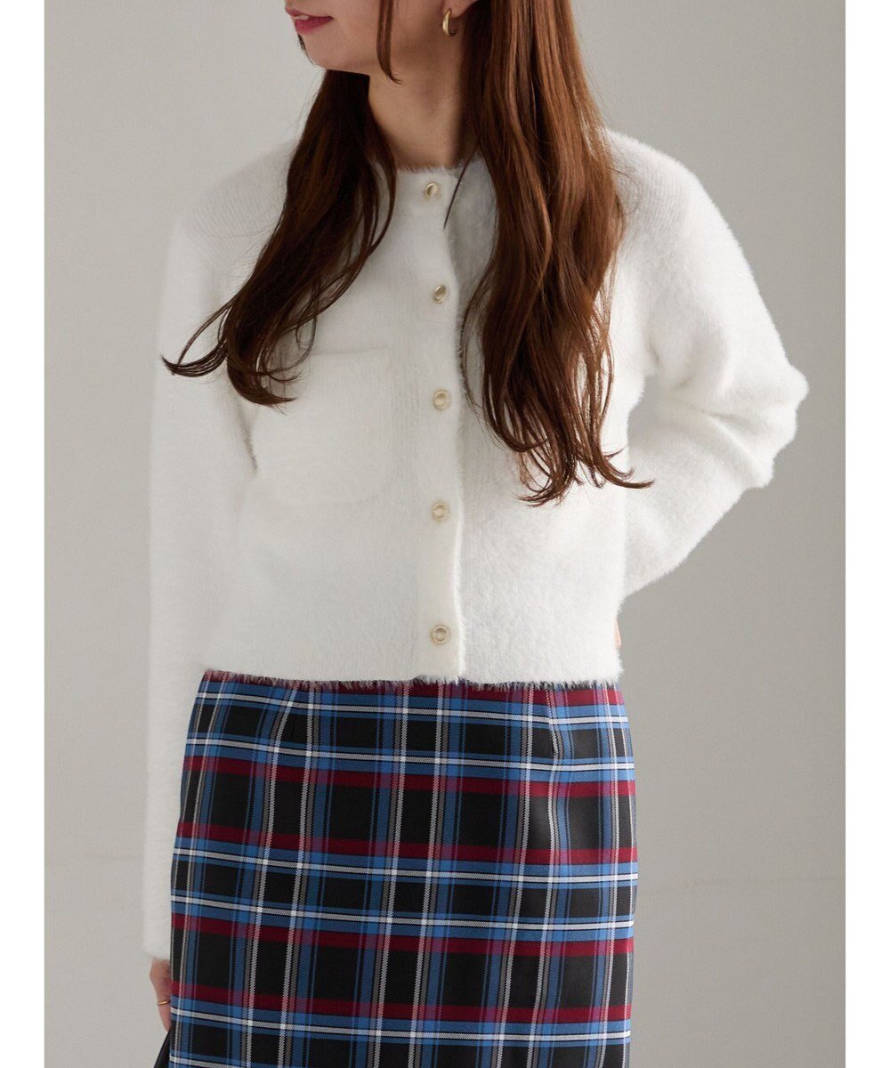 【テチチ/Te chichi】のショートシャギーポケットカーディガン インテリア・キッズ・メンズ・レディースファッション・服の通販 founy(ファニー) ファッション Fashion レディースファッション Fashion for Women トップス・カットソー Cut & Sew Tops ニット Knit Tops & Sweaters カーディガン・羽織り Layered Style Cardigans おすすめ Recommended / Our Picks カーディガン Cardigan, Knitwear ショート Short, Short Length セーター Sweater, Knitwear デニム Denim, Jeans Material トレンド Trend, Trending Now フロント Front, Front Design ポケット Pocket, Pocket Detail 夏 Summer S/S・春夏 SS, Spring/Summer, Warm Season A/W・秋冬 Autumn/Winter ホワイト|ID: prp329100004774610 ipo3291000000034606436