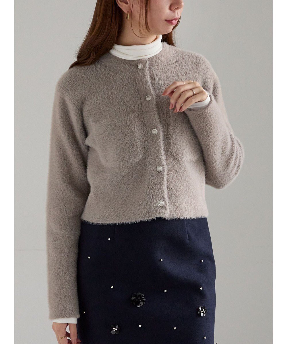 【テチチ/Te chichi】のショートシャギーポケットカーディガン インテリア・キッズ・メンズ・レディースファッション・服の通販 founy(ファニー) ファッション Fashion レディースファッション Fashion for Women トップス・カットソー Cut & Sew Tops ニット Knit Tops & Sweaters カーディガン・羽織り Layered Style Cardigans おすすめ Recommended / Our Picks カーディガン Cardigan, Knitwear ショート Short, Short Length セーター Sweater, Knitwear デニム Denim, Jeans Material トレンド Trend, Trending Now フロント Front, Front Design ポケット Pocket, Pocket Detail 夏 Summer S/S・春夏 SS, Spring/Summer, Warm Season A/W・秋冬 Autumn/Winter モカ|ID: prp329100004774610 ipo3291000000034606437