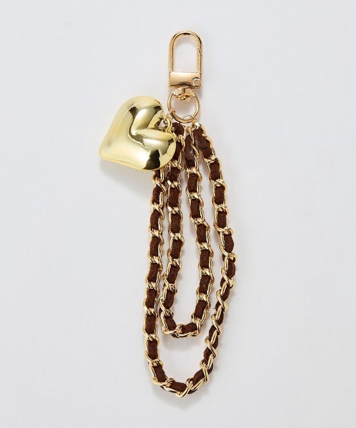 【フィービィー/phoebe】のスウェードチェーンハートバッグチャーム ブラウン ゴールド インテリア・キッズ・メンズ・レディースファッション・服の通販 founy(ファニー) https://founy.com/ ファッション Fashion レディースファッション Fashion for Women おすすめ Recommended / Our Picks アクセサリー Fashion Accessories ギフト プレゼント Gift / Present シンプル Simple, Minimal チェーン Chain, Chain Strap チャーム Charm, Pendant トレンド Trend, Trending Now ポーチ Pouch, Small Case モチーフ Motif, Design Theme ループ Loop, Loop Knit |ID: prp329100004774617 ipo3291000000034606451