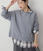 【アメリカンホリック/AMERICAN HOLIC】のミドルゲージケーブルニットプルオーバー Gray Mixture|ID: prp329100004774618 ipo3291000000034606454