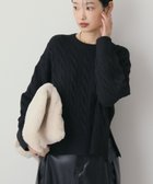 【アメリカンホリック/AMERICAN HOLIC】のミドルゲージケーブルニットプルオーバー Black|ID: prp329100004774618 ipo3291000000034606455