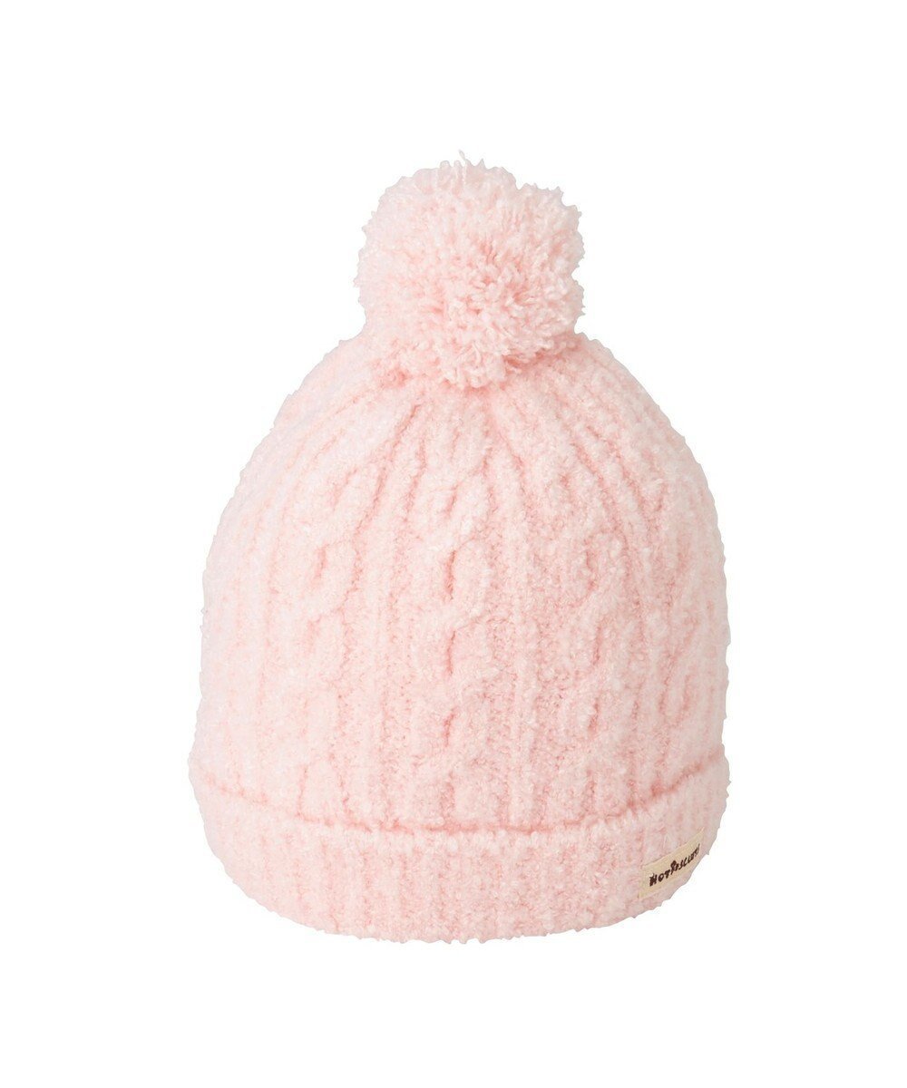 【ミキハウスホットビスケッツ/MIKI HOUSE HOT BISCUITS / KIDS】のぼん天付きケーブル編みモールニット帽子 インテリア・キッズ・メンズ・レディースファッション・服の通販 founy(ファニー) ファッション Fashion キッズファッション Fashion for Kids おすすめ Recommended / Our Picks キャップ Cap, Baseball Cap ギフト プレゼント Gift / Present 帽子 Hat, Headwear ピンク|ID: prp329100004775457 ipo3291000000034615792