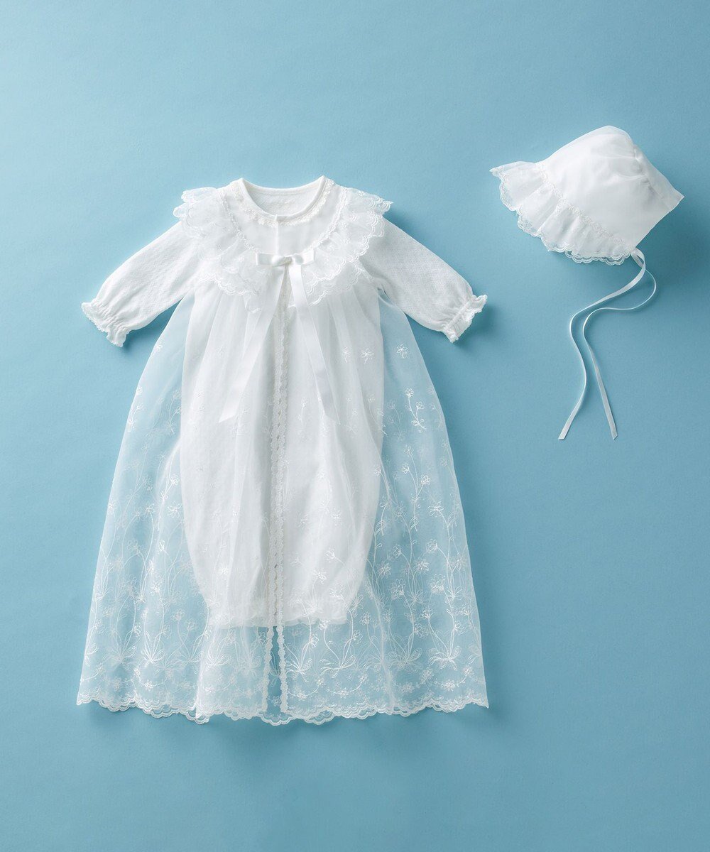 【ミキハウスホットビスケッツ/MIKI HOUSE HOT BISCUITS / KIDS】の【ミキハウス】【50-60cm】セレモニードレスセット【通年向け】【箱入】 インテリア・キッズ・メンズ・レディースファッション・服の通販 founy(ファニー) 　ファッション　Fashion　キッズファッション　Fashion for Kids　ワンピース　Dresses　オーガンジー　Organza Fabric　シンプル　Simple, Minimal　ソックス　Socks, Hosiery　ドレス　Dress, One-Piece　ベビー　Baby, Babywear　A/W・秋冬　Autumn/Winter　S/S・春夏　SS, Spring/Summer, Warm Season　おすすめ　Recommended / Our Picks　夏　Summer　セレモニー　Ceremony　白|ID: prp329100004775462 ipo3291000000034615809