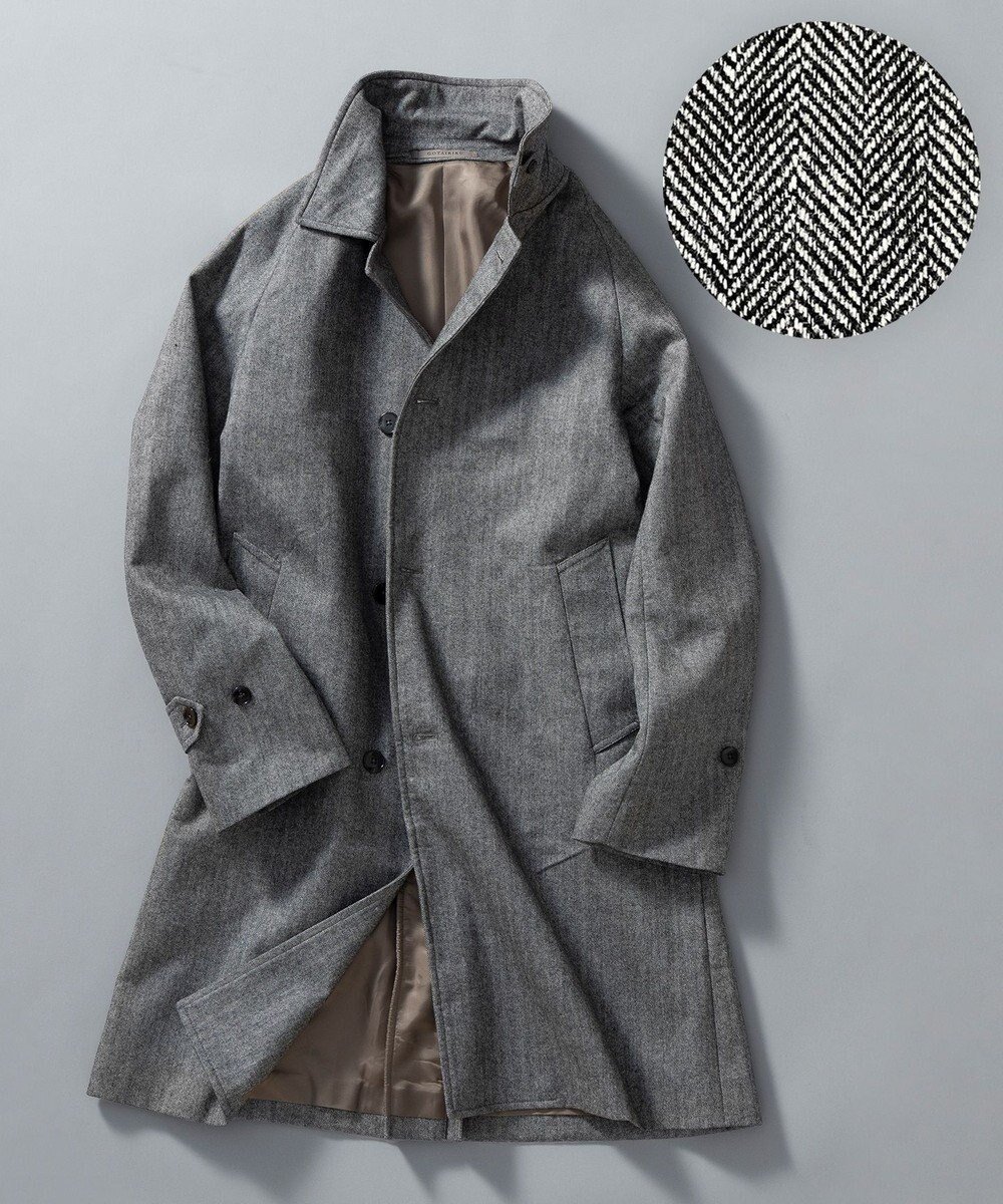 【五大陸/gotairiku / MEN】の【薄中綿仕様】スーパーライトウエイトカシミヤブレンド ステンカラーコート インテリア・キッズ・メンズ・レディースファッション・服の通販 founy(ファニー) 　ファッション　Fashion　メンズファッション　Fashion for Men　アウター　Men's Coats Outerwear　キュプラ　Cupro, Eco Fabric　軽量　Lightweight, Ultra Light　ジャケット　Jacket, Outerwear　トレンド　Trend, Trending Now　ドレープ　Drape, Draping Fabric　人気　Popular, Best Seller　防寒　Cold Protection, Winter-Ready　A/W・秋冬　Autumn/Winter　ライトグレー系8|ID: prp329100004775472 ipo3291000000034615868