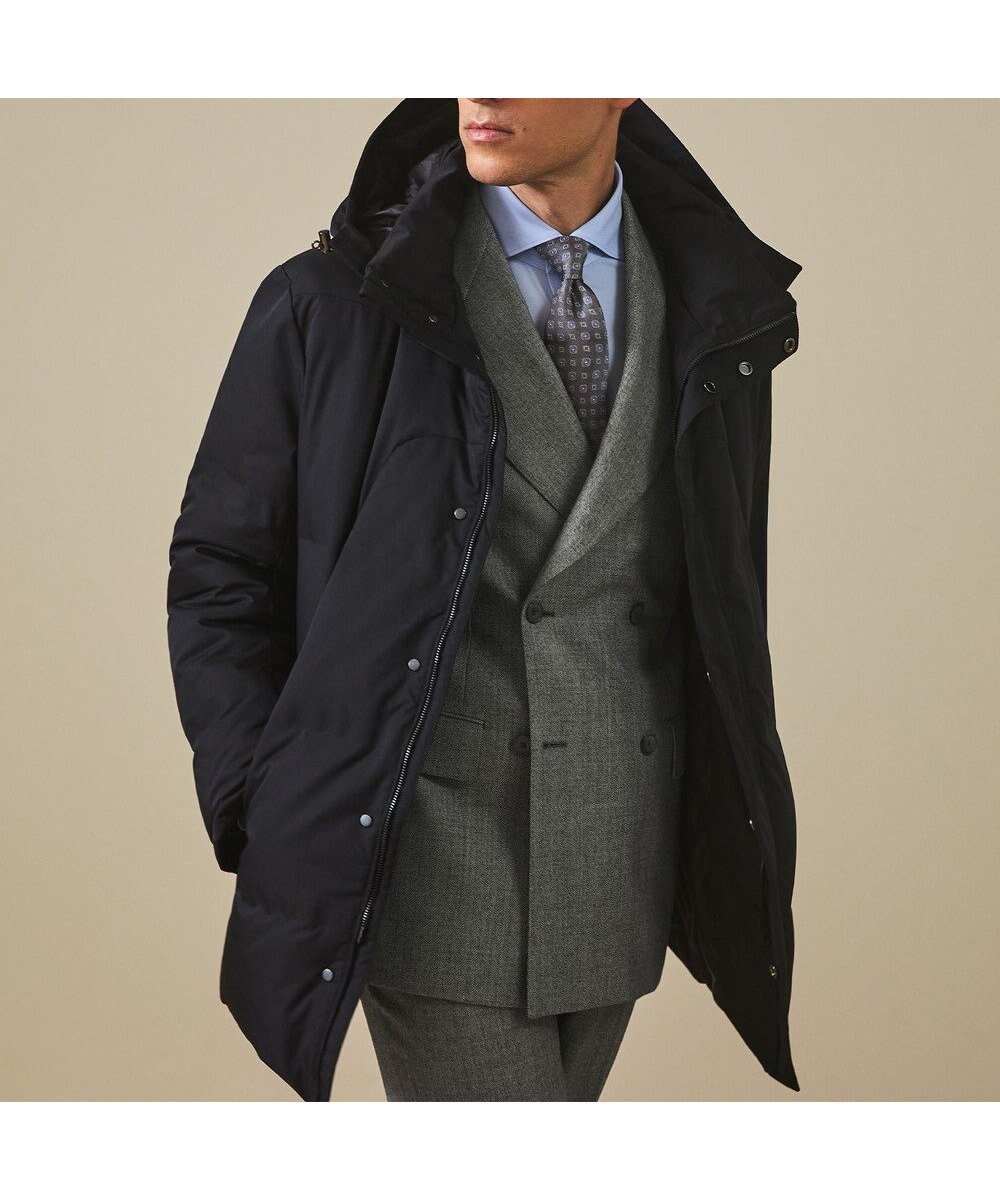【五大陸/gotairiku / MEN】のWEB限定【仕事で着られる】ドレスダウンコート_ストレッチツイル_25年新作 人気、トレンドファッション・服の通販 founy(ファニー) 　ファッション　Fashion　メンズファッション　Fashion for Men　アウター　Men's Coats Outerwear　ダウンジャケット / 軽量ダウン　Down Jackets & Coats　傘　Umbrella, Parasol　シンプル　Simple, Minimal　ジャケット　Jacket, Outerwear　スタンダード　Standard, Basic　ストレッチ　Stretch, Stretchy Fabric　スマート　Smart, Elegant　スラックス　Slacks, Dress Pants　スーツ　Suit, Formalwear　ダウン　Down, Puffer　ツイル　Twist, Twisted Detail　ドレス　Dress, One-Piece　定番　Standard, Basic Item　フェザー　Feather, Feather Detail　ボックス　Boxy, Box Shape　ポケット　Pocket, Pocket Detail　モコモコ　Fuzzy, Fluffy　冬　Winter / This Winter　A/W・秋冬　Autumn/Winter　ビジネス 仕事 通勤　Business / Work / Commuting　 other-1|ID: prp329100004775475 ipo3291000000034615875