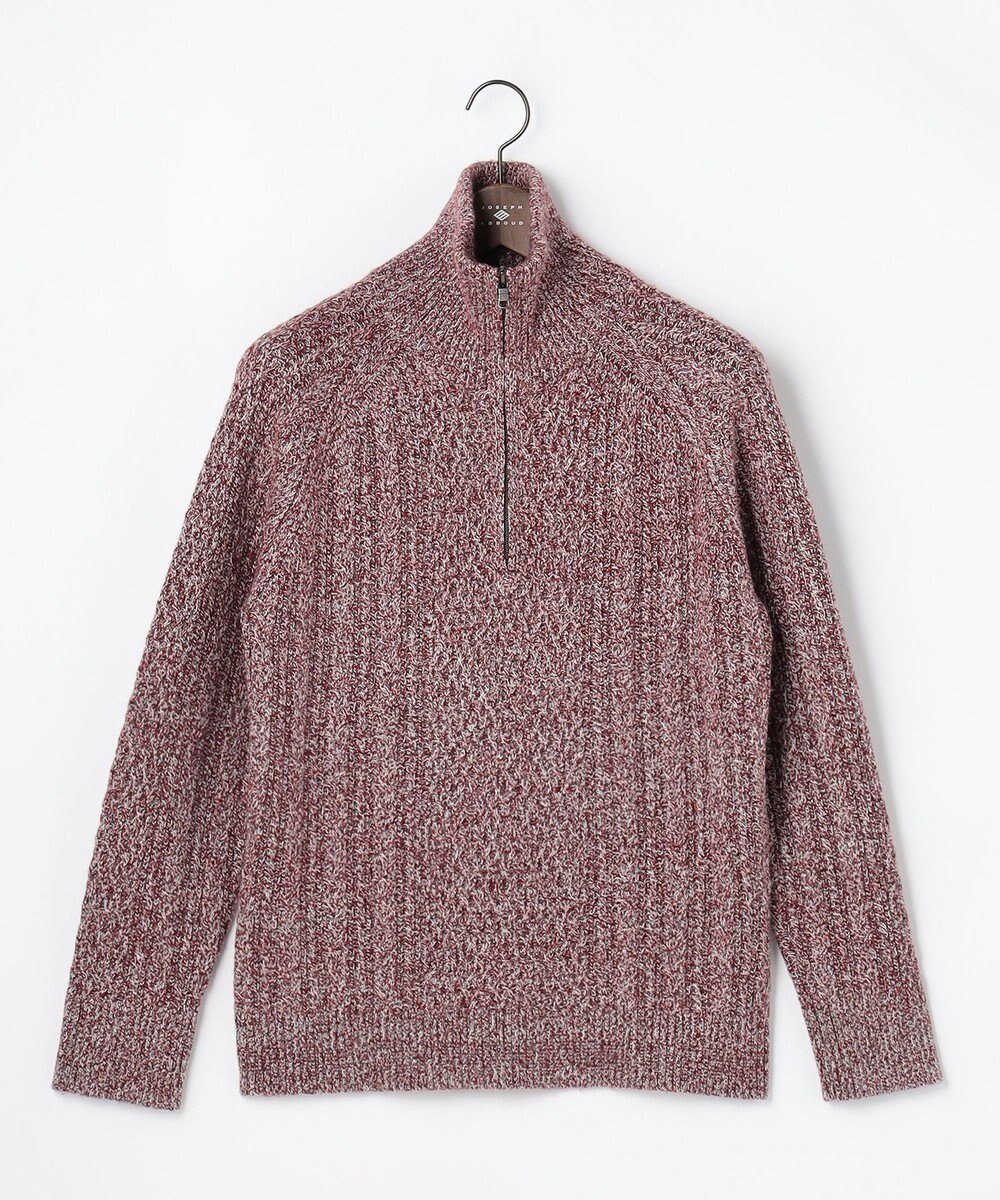 【ジョセフ アブード/JOSEPH ABBOUD / MEN】の【柔らか】ラムコットンハイネックジップ セーター インテリア・キッズ・メンズ・レディースファッション・服の通販 founy(ファニー) 　ファッション　Fashion　メンズファッション　Fashion for Men　トップス・カットソー　Cut & Sew Tops　ニット・セーター / 定番トップス　Knit Tops & Sweaters　インナー　Innerwear　春　Spring　シンプル　Simple, Minimal　ジップ　Zip, Zipper　ジャケット　Jacket, Outerwear　セーター　Sweater, Knitwear　トレンド　Trend, Trending Now　ハイネック　High Neck, Mock Neck　バランス　Balance, Style Balance　リラックス　Relax, Relaxed Fit　S/S・春夏　SS, Spring/Summer, Warm Season　おすすめ　Recommended / Our Picks　夏　Summer　エレガント 上品　Elegant　ギフト プレゼント　Gift / Present　レッド系|ID: prp329100004775477 ipo3291000000034615885