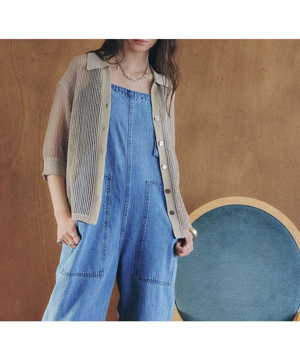 【イェッカ ヴェッカ/YECCA VECCA】のペーパーヤーン衿付きメッシュカーディガン インテリア・キッズ・メンズ・レディースファッション・服の通販 founy(ファニー) ファッション Fashion レディースファッション Fashion for Women トップス・カットソー Cut & Sew Tops カーディガン・羽織り Layered Style Cardigans おすすめ Recommended / Our Picks カットソー Cut and Sewn Top カーディガン Cardigan, Knitwear キャミソール Camisole, Spaghetti Strap Top トレンド Trend, Trending Now ポケット Pocket, Pocket Detail メッシュ Mesh, Net Fabric 今季 This Season, Current Season 夏 Summer 春 Spring S/S・春夏 SS, Spring/Summer, Warm Season Beige|ID: prp329100004775496 ipo3291000000034615998