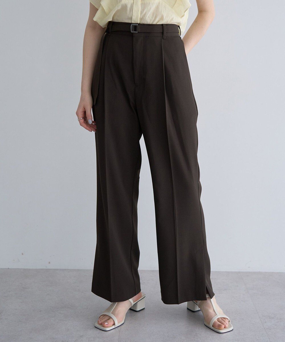 【イェッカ ヴェッカ/YECCA VECCA】のベルト付きタックストレートパンツ 人気、トレンドファッション・服の通販 founy(ファニー) ファッション Fashion レディースファッション Fashion for Women パンツ Pants & Trousers ベルト&ウエストマーク Belts & Waist Accessories ストレート Straight, Straight Cut センター Center, Center Line ポケット Pocket, Pocket Detail 夏 Summer 春 Spring S/S・春夏 SS, Spring/Summer, Warm Season other-1|ID: prp329100004775497 ipo3291000000034615999