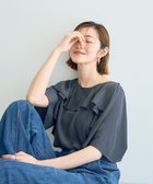 【イェッカ ヴェッカ/YECCA VECCA】のラッフルシアーブラウス 人気、トレンドファッション・服の通販 founy(ファニー) ファッション Fashion レディースファッション Fashion for Women トップス・カットソー Cut & Sew Tops シャツ・ブラウス・オフィスカジュアル Elegant Blouses & Button-Ups おすすめ Recommended / Our Picks シアー Sheer, See-Through ヘムライン Hemline, Bottom Cut ボトム Bottoms, Lower Wear ポケット Pocket, Pocket Detail 夏 Summer 春 Spring S/S・春夏 SS, Spring/Summer, Warm Season thumbnail Charcoal Gray|ID: prp329100004775499 ipo3291000000034616007