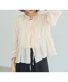 【イェッカ ヴェッカ/YECCA VECCA】のリボンデザインシアーブラウス Off White|ID: prp329100004775505 ipo3291000000034616034