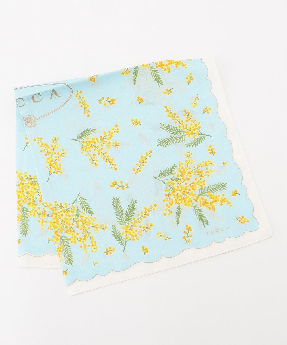 【トッカ/TOCCA】のHAPPY YELLOW FLOWER HANDKERCHIEF ハンカチ インテリア・キッズ・メンズ・レディースファッション・服の通販 founy(ファニー) 　ファッション　Fashion　レディースファッション　Fashion for Women　ミニ財布・二つ折り財布　Wallets & Card Cases　おすすめ　Recommended / Our Picks　タオル　Towel, Bath Towel　ハンカチ　Handkerchief, Hanky　ハンド　Hand, Handmade　プリント　Print, Printed Pattern　春　Spring　財布　Wallet, Purse　スカイブルー系|ID: prp329100004775510 ipo3291000000034616069