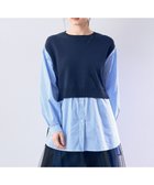 【イェッカ ヴェッカ/YECCA VECCA】のニットレイヤードリボンシャツ Stripe|ID: prp329100004775514 ipo3291000000034616084