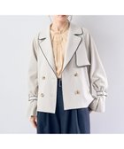 【イェッカ ヴェッカ/YECCA VECCA】のパイピングショートトレンチコート Gray Beige|ID: prp329100004775520 ipo3291000000034616110