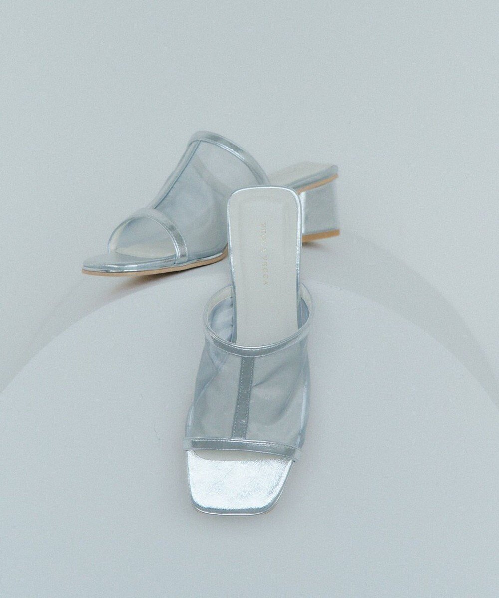 【イェッカ ヴェッカ/YECCA VECCA】のシアーミュールサンダル インテリア・キッズ・メンズ・レディースファッション・服の通販 founy(ファニー) ファッション Fashion レディースファッション Fashion for Women オープントゥ Open Toe Shoes サンダル Sandals, Summer Shoes チュール Tulip, Tulip Motif メタル Metal, Metal Parts エレガント 上品 Elegant 夏 Summer 春 Spring S/S・春夏 SS, Spring/Summer, Warm Season Silver|ID: prp329100004775534 ipo3291000000034616166