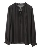 【イェッカ ヴェッカ/YECCA VECCA】のピンタックリボンブラウス Charcoal Gray|ID: prp329100004775539 ipo3291000000034616216