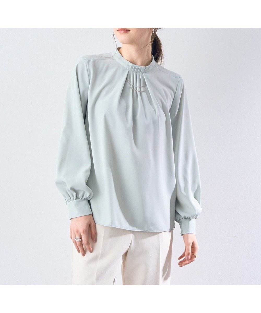 【イェッカ ヴェッカ/YECCA VECCA】のアクセサリー付きブラウス インテリア・キッズ・メンズ・レディースファッション・服の通販 founy(ファニー) ファッション Fashion レディースファッション Fashion for Women トップス・カットソー Cut & Sew Tops シャツ・ブラウス・オフィスカジュアル Elegant Blouses & Button-Ups おすすめ Recommended / Our Picks アクセサリー Fashion Accessories インナー Innerwear シンプル Simple, Minimal ジャケット Jacket, Outerwear フロント Front, Front Design ポケット Pocket, Pocket Detail メタル Metal, Metal Parts エレガント 上品 Elegant 夏 Summer 春 Spring S/S・春夏 SS, Spring/Summer, Warm Season Mint Green|ID: prp329100004775540 ipo3291000000034616235