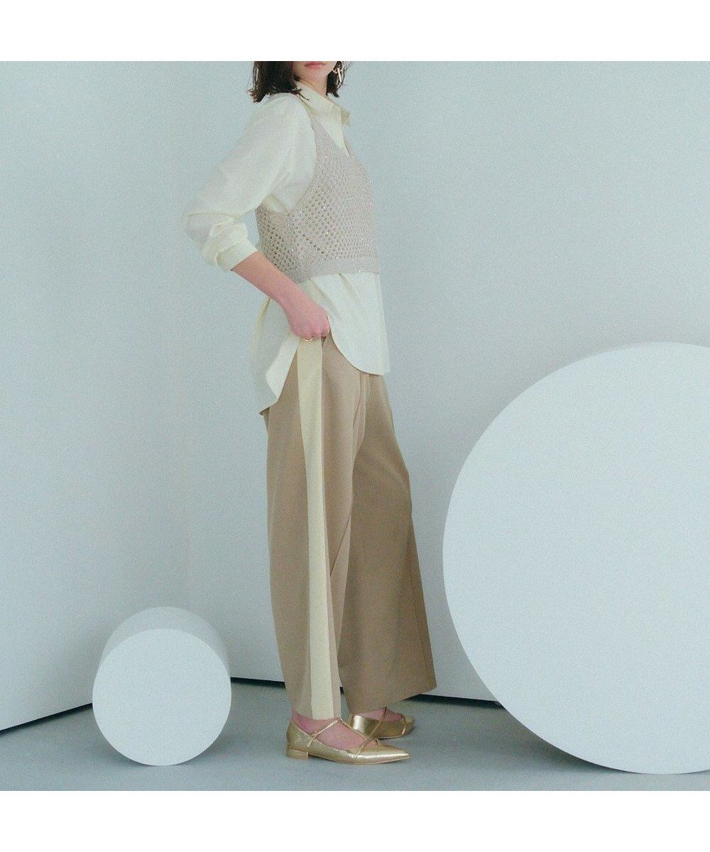 【イェッカ ヴェッカ/YECCA VECCA】の配色パイピングイージーパンツ インテリア・キッズ・メンズ・レディースファッション・服の通販 founy(ファニー) ファッション Fashion レディースファッション Fashion for Women パンツ Pants & Trousers おすすめ Recommended / Our Picks ギャザー Gathered, Ruffled サテン Satin, Glossy Fabric ストレッチ Stretch, Stretchy Fabric センター Center, Center Line トレンド Trend, Trending Now ポケット Pocket, Pocket Detail ワイド Wide, Wide Fit 夏 Summer 春 Spring S/S・春夏 SS, Spring/Summer, Warm Season Beige|ID: prp329100004775541 ipo3291000000034616250