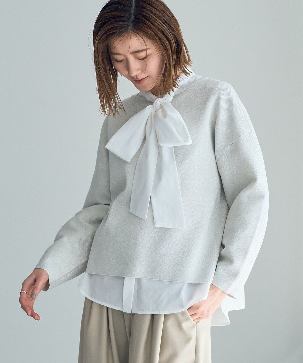 【イェッカ ヴェッカ/YECCA VECCA】のラメニット インテリア・キッズ・メンズ・レディースファッション・服の通販 founy(ファニー) ファッション Fashion レディースファッション Fashion for Women トップス・カットソー Cut & Sew Tops ニット Knit Tops & Sweaters セーター Sweater, Knitwear ボックス Boxy, Box Shape ボトム Bottoms, Lower Wear ポケット Pocket, Pocket Detail エレガント 上品 Elegant 夏 Summer 春 Spring S/S・春夏 SS, Spring/Summer, Warm Season Gray Beige|ID: prp329100004775547 ipo3291000000034616309