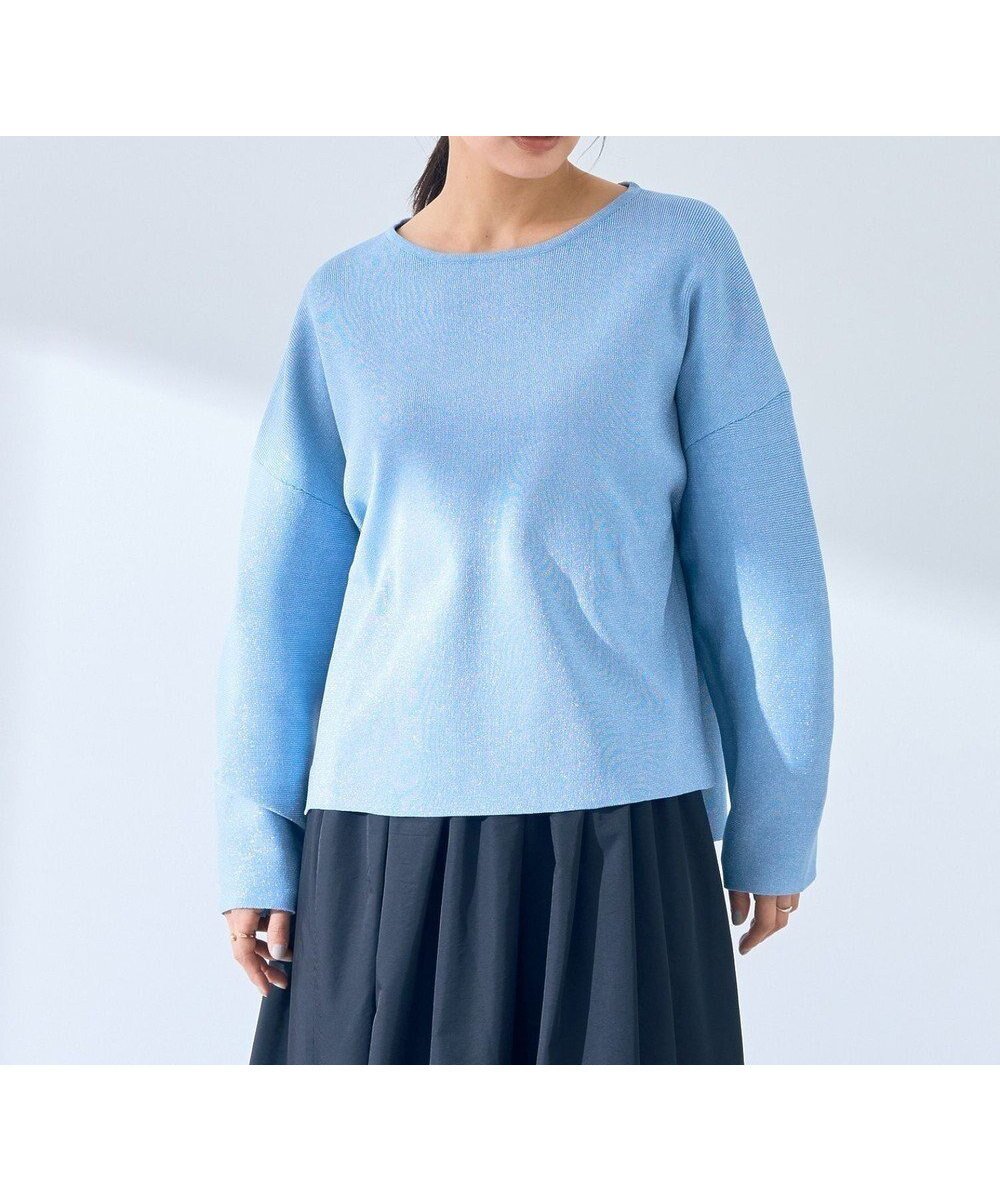 【イェッカ ヴェッカ/YECCA VECCA】のラメニット インテリア・キッズ・メンズ・レディースファッション・服の通販 founy(ファニー) ファッション Fashion レディースファッション Fashion for Women トップス・カットソー Cut & Sew Tops ニット Knit Tops & Sweaters セーター Sweater, Knitwear ボックス Boxy, Box Shape ボトム Bottoms, Lower Wear ポケット Pocket, Pocket Detail エレガント 上品 Elegant 夏 Summer 春 Spring S/S・春夏 SS, Spring/Summer, Warm Season Blue|ID: prp329100004775547 ipo3291000000034616311