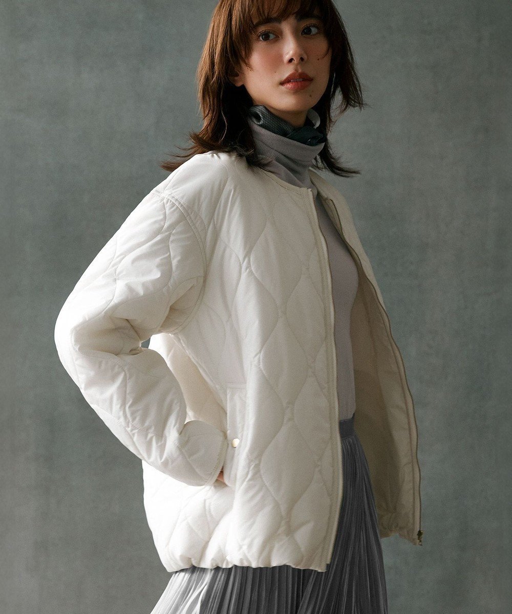 【23区/NIJYUSANKU】の【洗える/撥水加工】中綿 パディング アウター 人気、トレンドファッション・服の通販 founy(ファニー) 　ファッション　Fashion　レディースファッション　Fashion for Women　アウター　Coat / Outerwear Collection　コート・ロングコート・ピーコート　Long Coats, Peacoats & More　レディースジャケット・軽アウター　Jackets　アクセサリー　Fashion Accessories　インナー　Innerwear　洗える　Machine Washable　コーデュロイ　Corduroy, Cord Fabric　軽量　Lightweight, Ultra Light　ショート　Short, Short Length　ジップ　Zip, Zipper　ジャケット　Jacket, Outerwear　ストール　Stole, Wrap　スピンドル　Spindle, Drawcord　タフタ　Taffeta, Structured Fabric　ダウン　Down, Puffer　パイピング　Piping, Trim Design　フロント　Front, Front Design　ロング　Long, Long-Length　A/W・秋冬　Autumn/Winter　冬　Winter / This Winter　2024年　2024　エレガント 上品　Elegant　2024-2025秋冬・A/W　Autumn/Winter 2024–25 AW24–25　 other-1|ID: prp329100004775552 ipo3291000000034616420