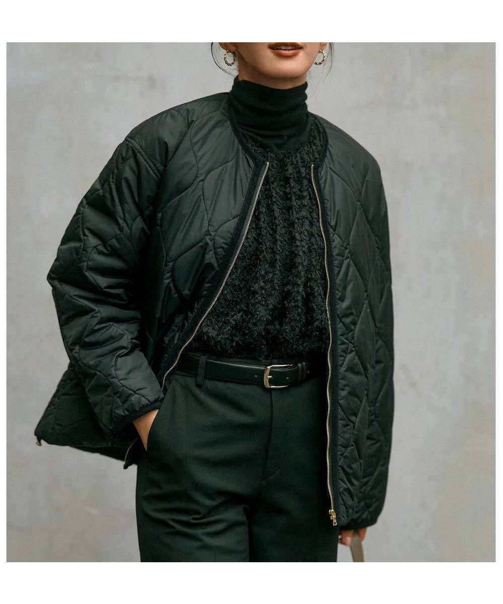 【23区/NIJYUSANKU】の【洗える/撥水加工】中綿 パディング アウター インテリア・キッズ・メンズ・レディースファッション・服の通販 founy(ファニー) 　ファッション　Fashion　レディースファッション　Fashion for Women　アウター　Coat / Outerwear Collection　コート・ロングコート・ピーコート　Long Coats, Peacoats & More　レディースジャケット・軽アウター　Jackets　アクセサリー　Fashion Accessories　インナー　Innerwear　洗える　Machine Washable　コーデュロイ　Corduroy, Cord Fabric　軽量　Lightweight, Ultra Light　ショート　Short, Short Length　ジップ　Zip, Zipper　ジャケット　Jacket, Outerwear　ストール　Stole, Wrap　スピンドル　Spindle, Drawcord　タフタ　Taffeta, Structured Fabric　ダウン　Down, Puffer　パイピング　Piping, Trim Design　フロント　Front, Front Design　ロング　Long, Long-Length　A/W・秋冬　Autumn/Winter　冬　Winter / This Winter　2024年　2024　エレガント 上品　Elegant　2024-2025秋冬・A/W　Autumn/Winter 2024–25 AW24–25　ブラック系|ID: prp329100004775552 ipo3291000000034616422