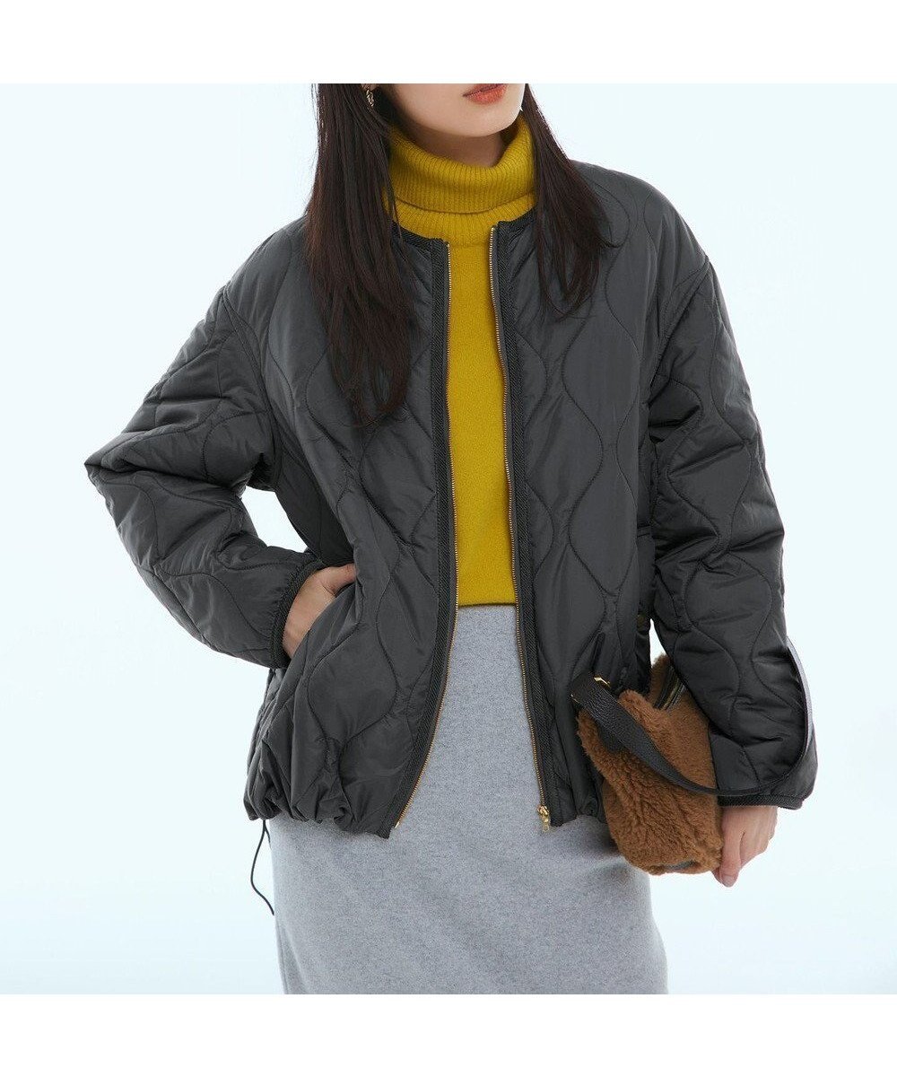 【23区/NIJYUSANKU】の【洗える/撥水加工】中綿 パディング アウター インテリア・キッズ・メンズ・レディースファッション・服の通販 founy(ファニー) 　ファッション　Fashion　レディースファッション　Fashion for Women　アウター　Coat / Outerwear Collection　コート・ロングコート・ピーコート　Long Coats, Peacoats & More　レディースジャケット・軽アウター　Jackets　アクセサリー　Fashion Accessories　インナー　Innerwear　洗える　Machine Washable　コーデュロイ　Corduroy, Cord Fabric　軽量　Lightweight, Ultra Light　ショート　Short, Short Length　ジップ　Zip, Zipper　ジャケット　Jacket, Outerwear　ストール　Stole, Wrap　スピンドル　Spindle, Drawcord　タフタ　Taffeta, Structured Fabric　ダウン　Down, Puffer　パイピング　Piping, Trim Design　フロント　Front, Front Design　ロング　Long, Long-Length　A/W・秋冬　Autumn/Winter　冬　Winter / This Winter　2024年　2024　エレガント 上品　Elegant　2024-2025秋冬・A/W　Autumn/Winter 2024–25 AW24–25　グレー系|ID: prp329100004775552 ipo3291000000034616425