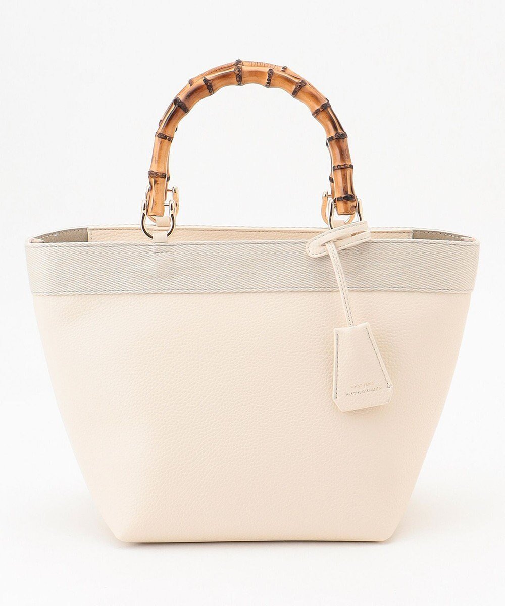 【23区/NIJYUSANKU】のバンブーハンドル トートバッグ インテリア・キッズ・メンズ・レディースファッション・服の通販 founy(ファニー) 　ファッション　Fashion　レディースファッション　Fashion for Women　バッグ　Bags　2024年　2024　2024春夏・S/S　Spring/Summer 2024 SS24　シンプル　Simple, Minimal　夏　Summer　S/S・春夏　SS, Spring/Summer, Warm Season　アイボリー系|ID: prp329100004775555 ipo3291000000034616517