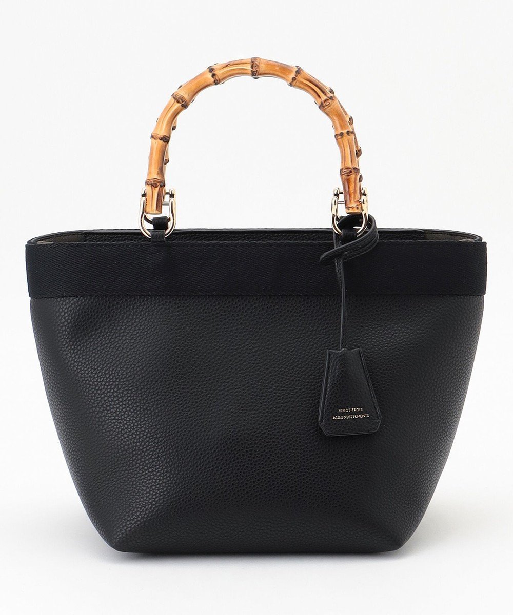 【23区/NIJYUSANKU】のバンブーハンドル トートバッグ インテリア・キッズ・メンズ・レディースファッション・服の通販 founy(ファニー) 　ファッション　Fashion　レディースファッション　Fashion for Women　バッグ　Bags　2024年　2024　2024春夏・S/S　Spring/Summer 2024 SS24　シンプル　Simple, Minimal　夏　Summer　S/S・春夏　SS, Spring/Summer, Warm Season　ブラック系|ID: prp329100004775555 ipo3291000000034616520