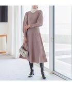 【ティアクラッセ/Tiaclasse】のリブニットパフスリーブワンピース モカ|ID: prp329100004775556 ipo3291000000034616527