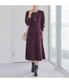 【ティアクラッセ/Tiaclasse】のリブニットパフスリーブワンピース ワインレッド|ID: prp329100004775556 ipo3291000000034616528